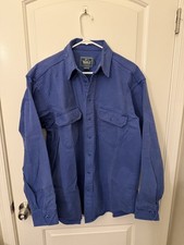 Vintage Woolrich Shirt Mens Large Heavy Chamois Flannel Button Up Made in USA