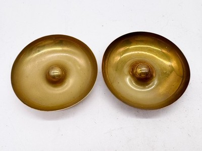 VINTAGE MESSING RÄUCHERSCHALEN PAAR SET SAMMLERSTÜCK REG DESIGN 767736