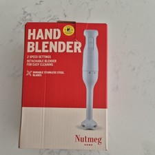 Nutmeg 250W Hand Blender White Speed Electric Mixer Kitchen Appliance