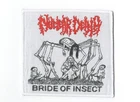 NUCLEAR DEATH,  BRIDE OF INSECT ,SEW ON WHITE BORDER WOVEN PATCH