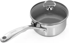Chantal SLIN35-140C Induction 21 Steel Saucepan, 1 quart, Stainless