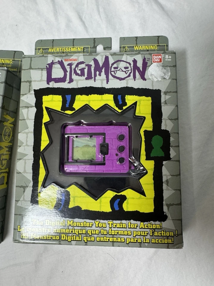Lote de 2 2019 Bandai Digimon Digivice Digital Virtual Pet Monster púrpura y negro Foto 2 de 4