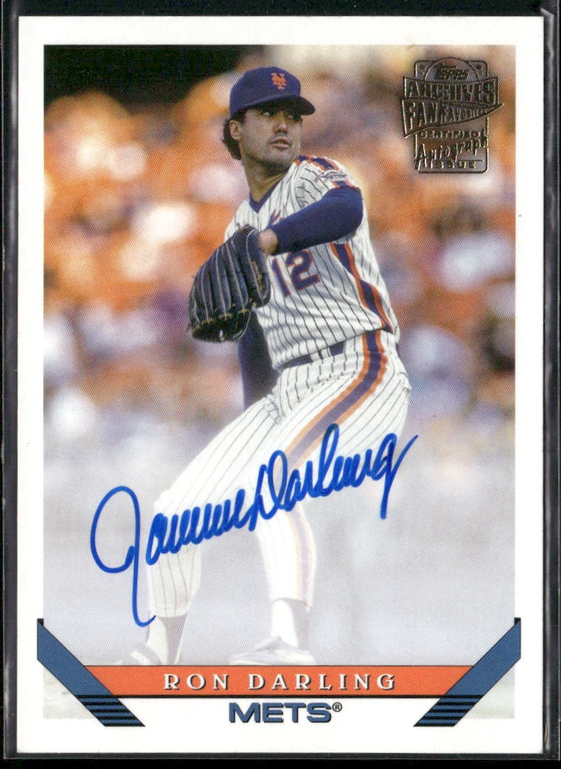 2022 Topps Archives #93FF-RD Ron Darling Fan Favorites Autographs