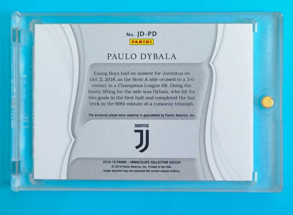 2018-19 Immaculate Juventus Paulo Dybala Dual Patch 44/50 - Image 2 of 2