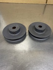 Lot of 2 Browning AK34 X 1/2 V Belt Pulley 3.5  OD X 1/2  Bore New Old Stock