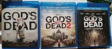 3x GOD'S NOT DEAD Films 1 & 2 + A Light in Darkness (Blu-ray & DVD) Christian