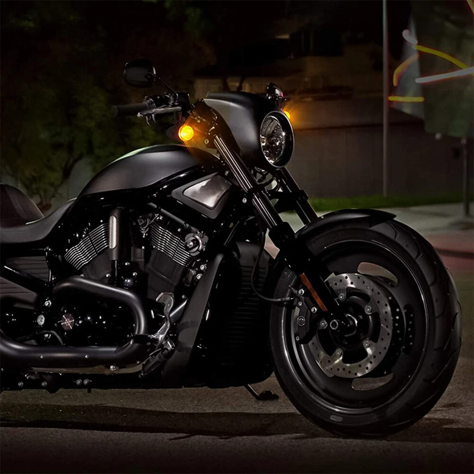 4x Mini luz intermitente ámbar de señal de giro para Triumph Bonneville T120 T100 Foto 4 de 4