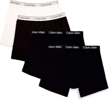 NEW Calvin Klein Boys' Cotton Boxer Briefs Underwear 4-Pack Size M 8/10