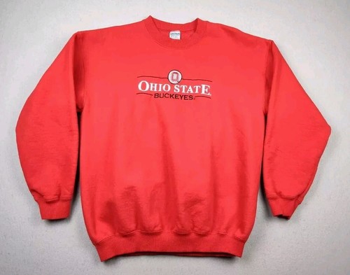 VTG Ohio State University Buckeyes Sweatshirt Sz Large Crewneck Red 90s - Picture 8 of 8
