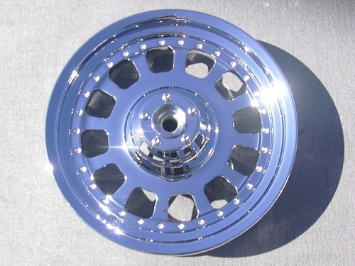 Harley Davidson Fatboy Custom Cut Wind Master 2000-2006 Chrome Wheels Outright - Picture 8 of 13