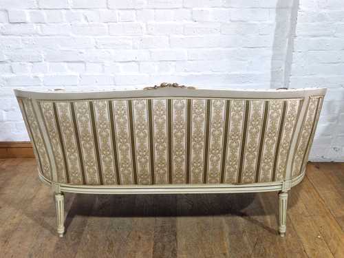 Antique style French carved bow back 2 seater salon sofa settee - Picture 16 of 19