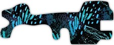 Abstract Blue Teal Splatter Vinyl Wrap For Doc Band Helmet Baby Cranial Helmet