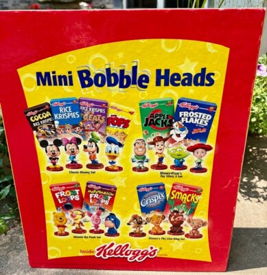2003 Kelloggs Disney Mini Bobble Heads Collection Set of 16 Sealed and Unopened