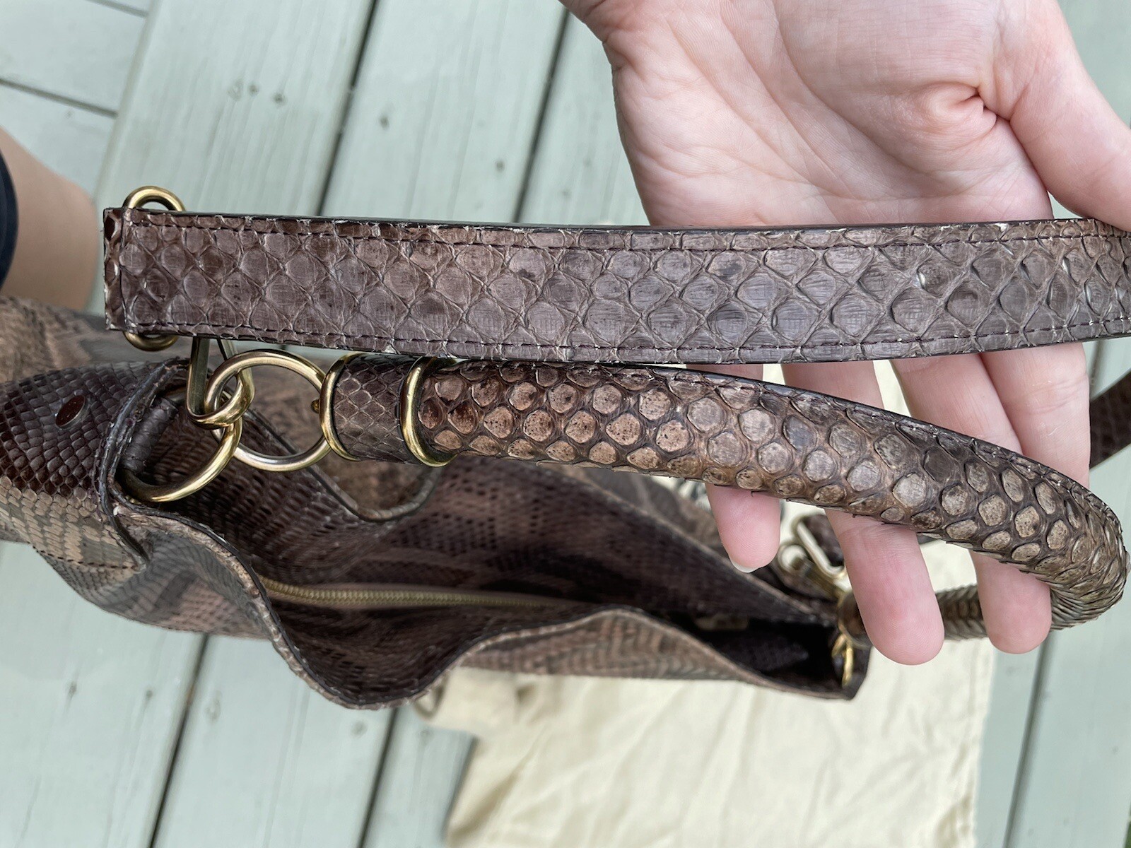 RARE Burberry Python Purse 100% Authentic - image 7