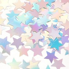 100pcs Biodegradable Confetti Laser Silver Confetti Holographic Table Decorat...