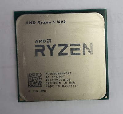 AMD Ryzen 5 1600 Desktop CPU Processor R5 Socket AM4 YD1600BBM6IAE