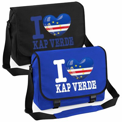 KAP VERDE Tasche Messenger Bag LOVE WM Schule Uni Liebe Herz FanShirts4u