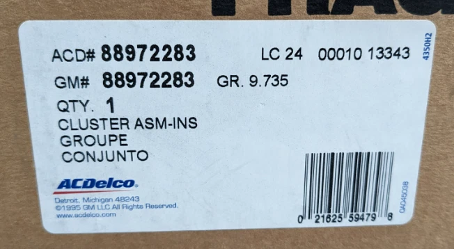 Panel de instrumentos GM 88972283 medidor velocímetro clúster 2003 Pontiac Vibe Foto 2 de 4