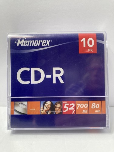 memorex CD-R 10 pack new/sealed - 第 1/5 張圖片