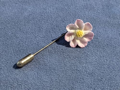 Brooch (BR-H) Hat Pin Pink Flower - Picture 1 of 6