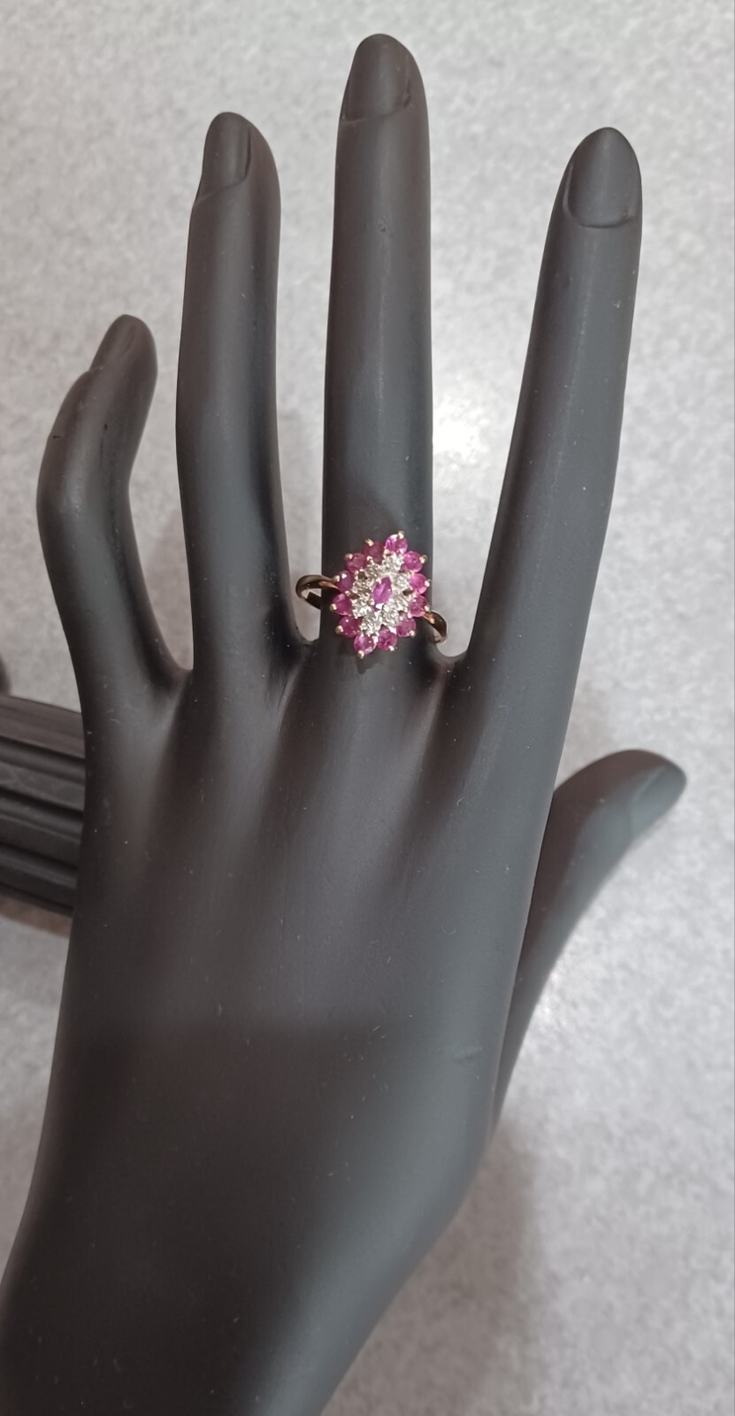 10kt. Solid Yellow Gold, Ruby & Diamond Ladies Ri… - image 2