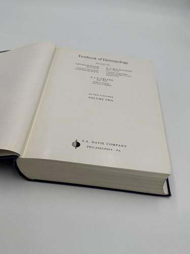 TEXTBOOK OF DERMATOLOGY By Arthur D. S. Wilkinson And F. J. G. Ebling Rook 1 & 2 - Picture 11 of 16