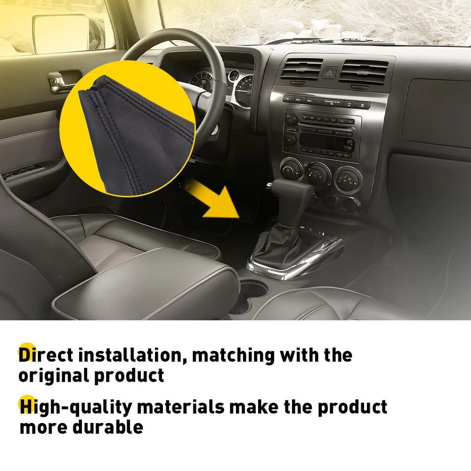 Para 2006 2007 2008 2009 2010 Hummer H3 cambio de repuesto bota de cuero sintético Foto 3 de 4