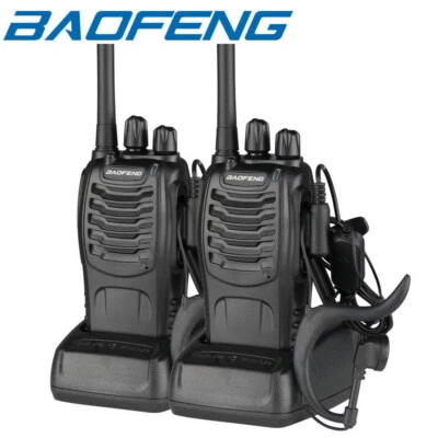 2 x Baofeng BF-88E Walkie Talkies 16CH PMR 446MHz Ham Two Way Radios UK