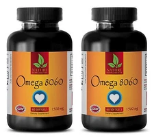 brain focus - OMEGA 8060 Fish Oil 1500mg - fish oil omega 3 - 2 Bottles
