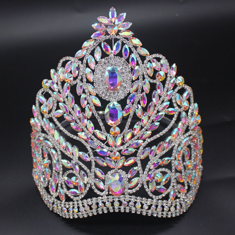 21.4cm Tall Leaves Crystal Wedding Queen Princess Pageant  display picture 1