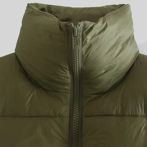 Ladies Winter Crop Vest Stand Collar Puffer Jacket Women Sleeveless Casual Coat - Picture 56 of 57