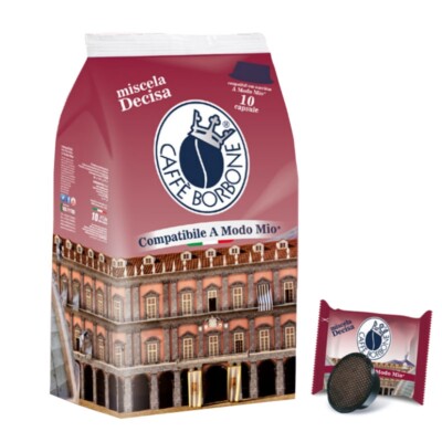Coffee Blend Beschlossen 10 Kapseln A Modo Mio Caffè Borbone 80 Kapseln