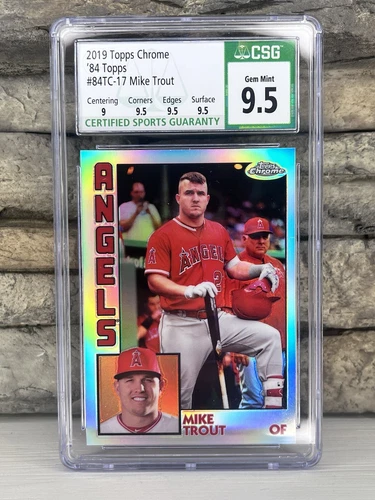 2019 Topps Chrome 1984 Refractor #17 Mike Trout Angels 🔥 CSG 9.5 Angels