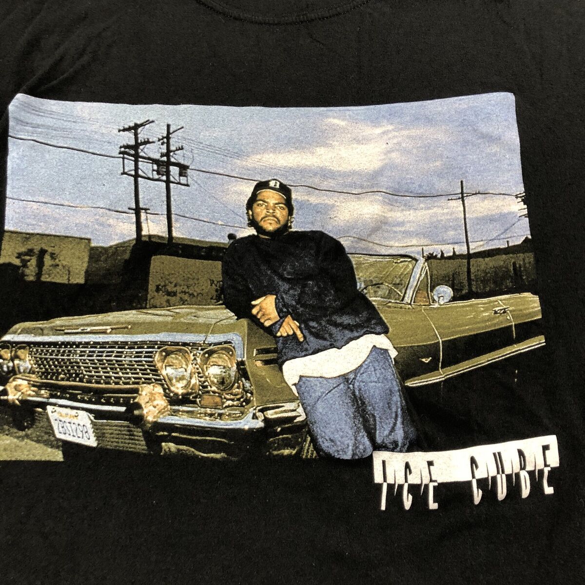 Ice Cube Graphic Rap Tee T-shirt Mens XXL 2XL Black Car Ice Cube Graphic Rap Tee T-shirt Mens XXL 2XL Black Car