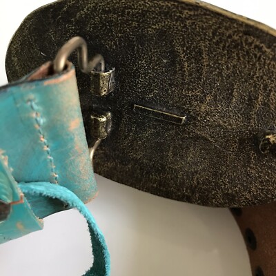 Leatherock Embellished Belt Buckle Blue Turquoise Genuine  display picture 1
