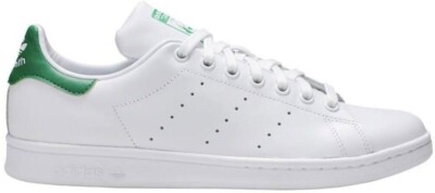 Adidas Stan Smith White White Green Discounted (612) Men's Shoes