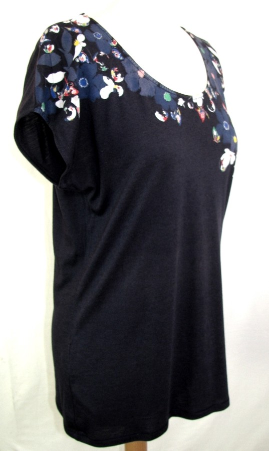 Haut Comptoir Des Cotonniers Manches Courtes Noir - Taille 38, Occasion Très Bon état