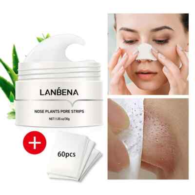 New LANBENA blackhead Nose Pore Strips Blackhead Cream Mask + Paper 30g Exp03/26