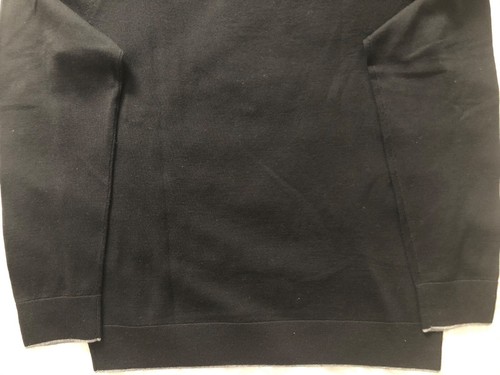 MICHAEL KORS Men's BlackGrey 100% Wool Crew Neck LS Luxury Jumper Sweater L BNWT - Picture 7 of 8