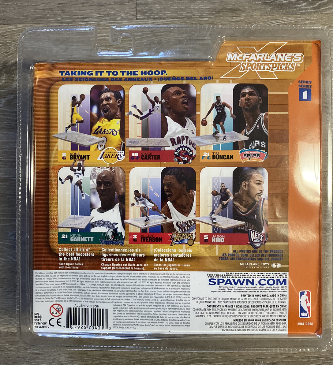NBA Series 1 Allen Iverson McFarlane Figure Debut NBA Series 1 Allen Iverson McFarlane Figure Debut