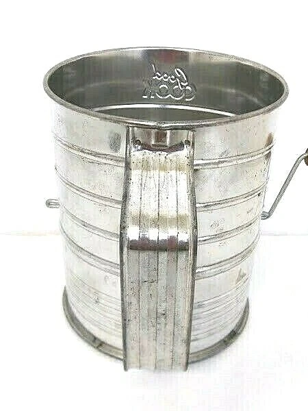 Tamiz manual Good Cook Harina 5 tazas acero aluminio madera mango giratorio Foto 2 de 4