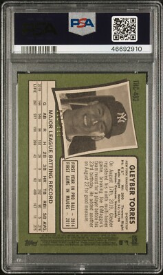Gleyber Torres - 2020 Topps Heritage Chrome PSA 9 #831/999 | eBay