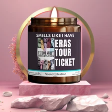Eras Tour Merch, Eras Tour Ticket Inspired candle, Taylor Swift Eras Tour Gift