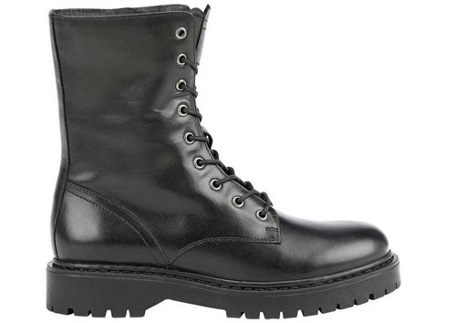 Botas Militares Mujer GEOX D16QDF Botas Boots Botines Bajos Piel  Motociclista | eBay