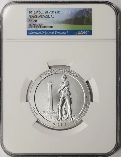 2013-P Peace Memorial ATB 5 oz Silver Quarter 25c NGC SP70 America the Beautiful