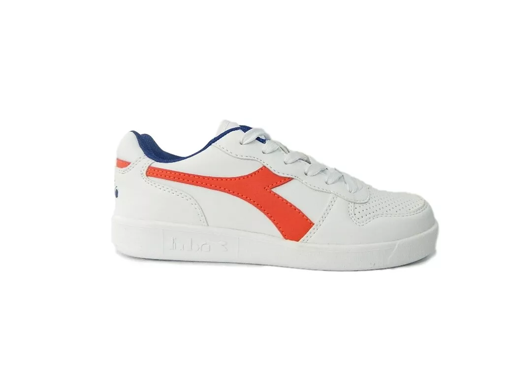 Diadora Playground GS Scarpe da Ginnastica Bianco Blu Arancio eBay