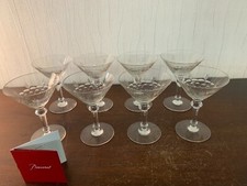 8 Coppe Champagne Modello Tartaruga Pannocchia IN Cristallo Di Baccarat (