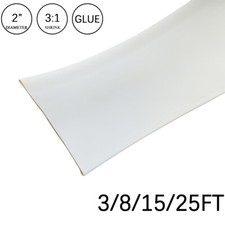 3:1 Heat Shrink Tube - 2" White Dual Wall Marine Adhesive Glue Lined Waterproof