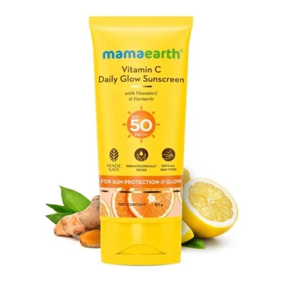 MAMAERTH Mamaearth Vitamin C Daily Glow Sunscreen with Vitamin C & Turmeric for Sun Prote