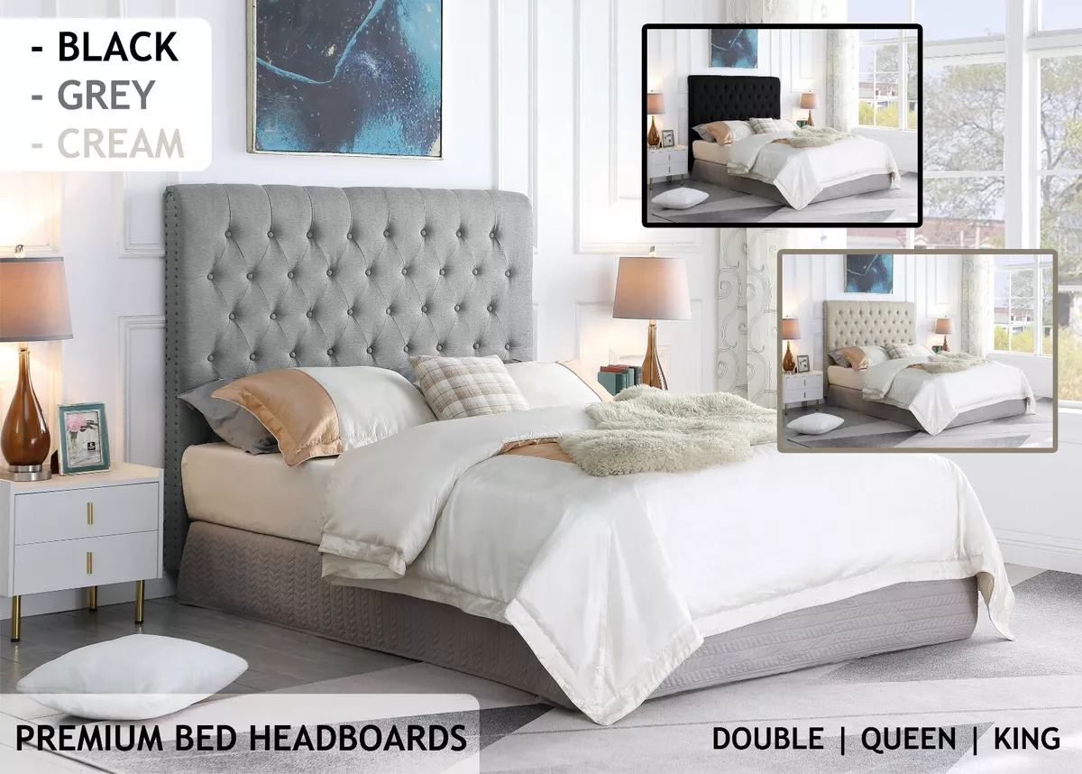 Fabric Bed Head Upholstered Headboard Double Queen King Size